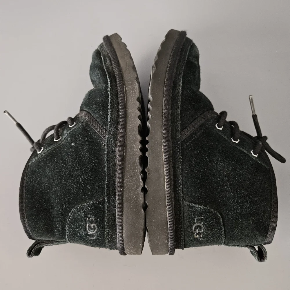 UGG Kids Neumel II Black Chukka Boots US 2 Toddler Suede Shearling Lace Up